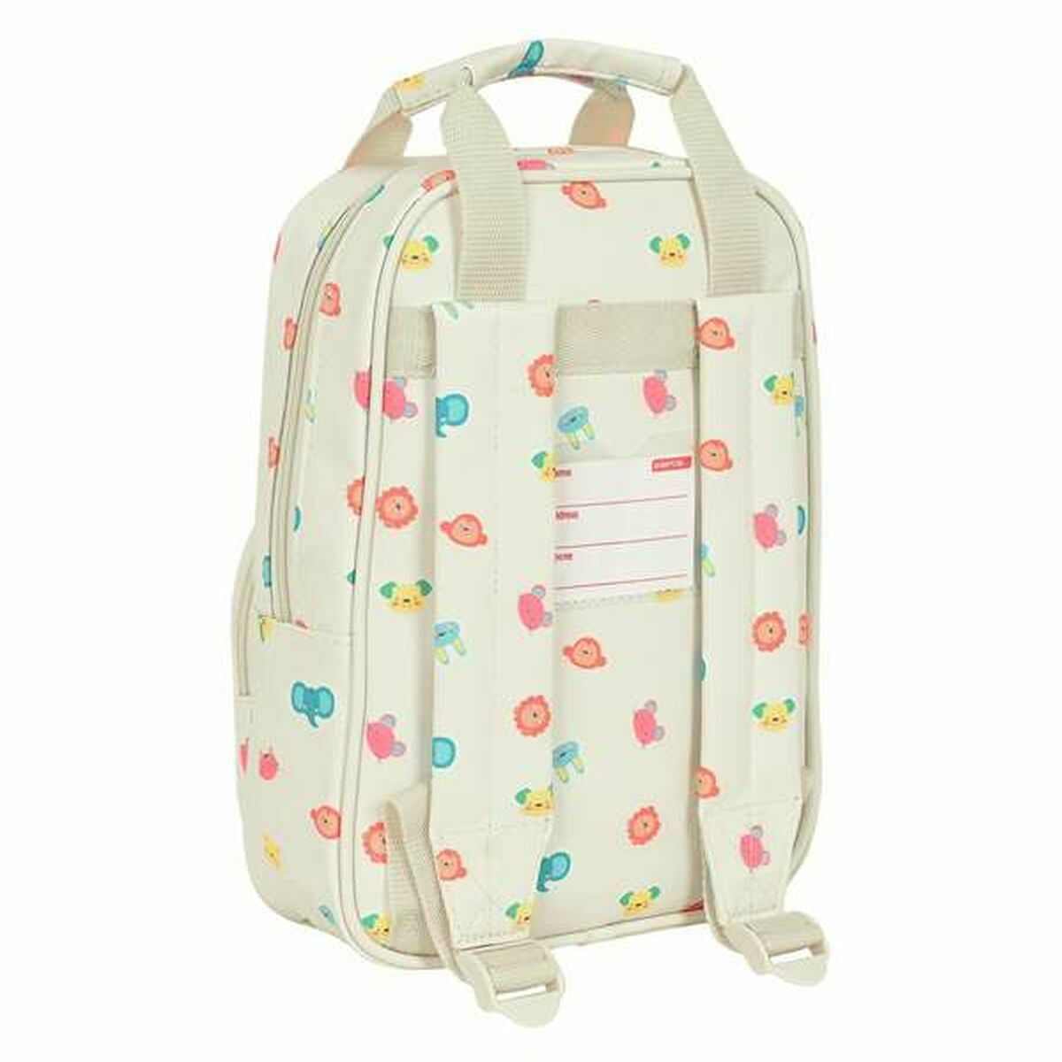 Rucsac pentru Copii Safta Cabecitas Crem 20 x 28 x 8 cm